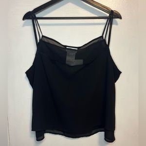 Vintage Black Strappy Camisole Tank Top
